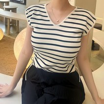 (뮬랑) 텐셀 브이넥 캡소매니트[니트CVR82]