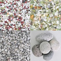 원예자재 자갈 소포장 모음 분갈이 테라리움 수경재배 조경 및 인테리어 마감재 포레스트인, 색돌 연두 3-5mm