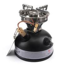 캠핑 가솔린 스토브 휴대용 야외 스토브 미니 액체 연료 알코올 캠핑 피크닉 버너 가솔린 오일 스토브 조리기구, 하나, 실버 & 블랙