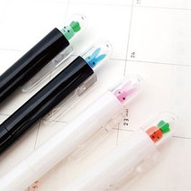 토당토당 부드럽게 잘 써지는 토끼 당근 0.5mm 볼펜, 블랙