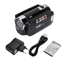 빈티지캠코더 레트로 옛날감성 1080P 풀 Hd 16MP DV 디지털 캠코더 2.7 인치 비디오 카메라 270 도 회전, 04 black EU Plug