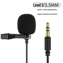 Mini Lavalier Mic Tie Clip Microphones Smart Phone Recording PC Clip-on Lapel Support Speaking Singi, 02 2