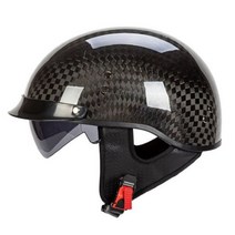 카본헬멧 전문 carbonfiber 헬멧 DOT 반 얼굴 모토 rcycle 빈티지 자전거, L_CHINA, black 12k carbon
