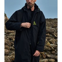 BREACEAN 브리션 방수 방풍 롱 서핑 판초 로브 캠핑 검정 다이빙 자켓 - 남여공용