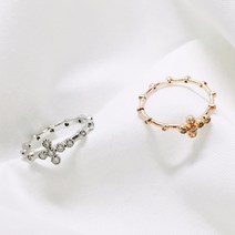 카렌 로즈골드 묵주반지 블링 십자가 실버반지