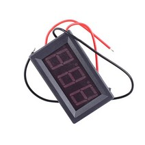 Voltmeter LED Display Digital Panel Volt Voltage Meter Tester Detector 12V For Car Motorcycles, 02 Red 1