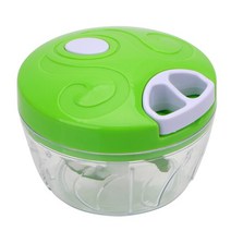 믹서기 푸드프로세서 미니 소형 초고속 미니블렌더 Manual Rope Food Processor Mincer Slicer Shredder H, 03 green