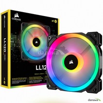 CORSAIR LL120 RGB BLACK (1PACK) 케이스쿨러, 선택없음