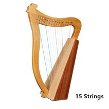 미니 하프 리라 수제 하프 또는 현 악기 휴대용 거문고 배우기 쉬운, 01 15 Strings