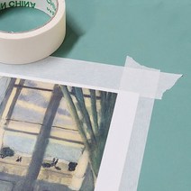떼어쓰는 종이 마스킹 테이프 넓은 마테 3.5cm 두꺼운 접착력좋은 무지 빈티지 다꾸 단색 뜯어쓰는 흰색 컬러 다이어리 꾸미기 데코 용품