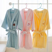 라인프렌즈 미니 브라운 앤 프렌즈 아동용 후드 샤워 가운 목욕 후 입는 모자달린 바스타월, S(3~5세), 핑크