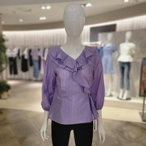 블루페페 블루페페 랩 프릴 블라우스P213MSC705
