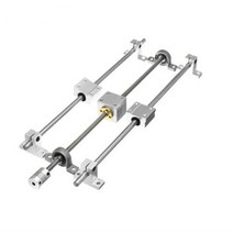T8 듀얼 리드 스크류 300mm 샤프트로드 세트 KP08 베어링 브래킷 지지 블록 SCS8UU SK8 플렉시블 커플링 CN, 0 300mm