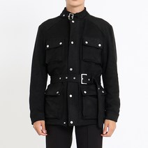 NOB 블랙 남자 여자 스웨이드 가죽 트러거 자켓