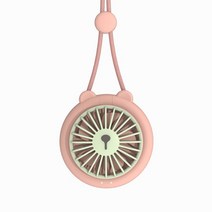 TEELINE usb 충전식 접이식 책상 선풍기 휴대용 미니 선풍기 귀여운 목에 달린 작은 선풍기, 핑크, 한개옵션1