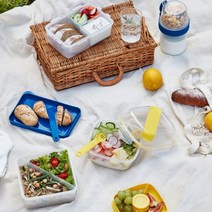 TO-GO 런치박스 도시락 투웨이HPL817L, TO-GO(2칸 나눔 샐러드용기)_블루