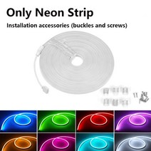 감성소품 네온사인 간판 2345M RGB 네온 라이트 DC2V Tuya APP WiFi 사인 작업 Tuya스마트 라이프 웨딩 홀, 05 Only strip_01 1M