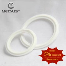 메탈리스트 PTFE 그루브 가스켓 19.25.32.38mm OD 파이프 및 50.5mm 위생 트라이 클램프 유형 페룰 플랜지, 02 Silicone_01 Pipe OD 19mm