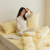 말랑말랑 푸딩즈 봄 사계절 차렵이불+패드+베개커버 침구세트