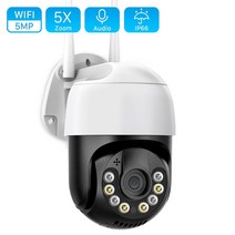 팔로우캠 모션 트래킹 스마트 오토 회전 5mp 5x 줌 ptz 카메라 야외 와이파이 카메라 h.265 3mp 오디오 무선 비디오 감시 1080p ai 추적 cctv 보안 2, 2mp 64g 카드 추가, 협력사, 우리 플러그