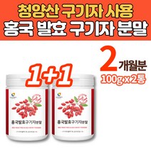 국산 청양산 흥국 홍국 균 발효 구기자 추출물 분말 가루 환 차 건 건조 말린 유산균 발효 구기자 구가지 구귀자 구기지 구기차, 2통, 100g