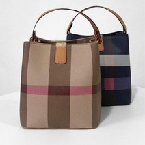 빅체크 3가지 스타일링 여성 핸드백 여성토드백