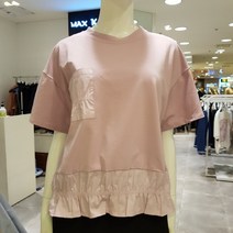 막스카라 밑단 프릴 티셔츠(M22QWT389)