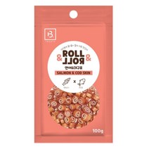 브리더랩 롤롤 강아지 간식 100g, 연어+대구포, 25개