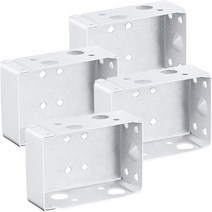블라인드 브래킷 4 개 헤드 레일 용 2 인치 로우 프로파일 박스 장착 브래킷 (흰색)