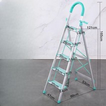3단 4단 5단 6단 접이식 탄소강 사다리 가정용 휴대용 이동식 미니 작업 계단 발판 리프트, 5단 알루미늄 스카이