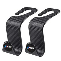 미니 1인 의류관리기 탄소 섬유 자동차 뒷좌석 머리 받침 걸이 BMW X1 E71 F48 E53 F15 E84 교수형 주최자, 05 X3-2pcs