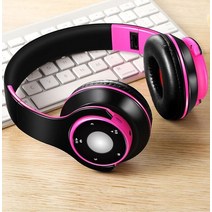 유무선 블루투스 헤드폰 헤드셋 삼성 iPhone iPad 스마트폰 PC TV 노트북 태블릿 오디오 호환 마이크 Bluetooth 5.0 스테레오, 장미