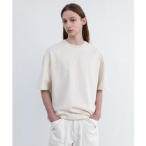 INSILENCE 니티드 리브 스티치 티셔츠 CREAM Knitted Rib Stitch T-shirt