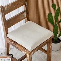 모던하우스 커버가 분리되는 폭신한 순면선염 사각방석 40x40_베이지 스트라이프 EM1022016