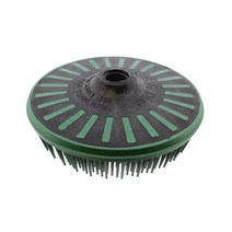 3M Abrasive 048011-24241 스카치 브라이트 브리슬 디스크 11.4cm(4 1/2인치) 50RPM 및 12 000RPM 그린, 한개옵션0