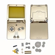 뉴 전체 하우징 쉘 교체 닌텐도 GBA SP 게임 콘솔 케이스 커버 보이 어드밴스 쉘용 버튼 포함, [10] Gold