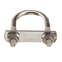 유볼트 u볼트 클램프 브라켓 파이프 스텐 사각 와샤 롱, 스텐 U볼트&사각 와셔 세트, 3/8x15A