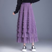 다층 캉캉스커트 플레어 치마 A라인 밴딩