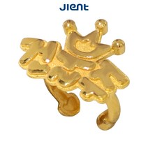 24k 순금 왕관 건물주 돌반지