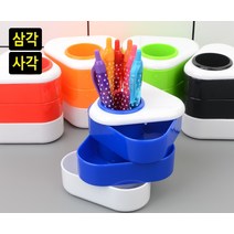 파스텔 3단 펜꽂이 연필꽂이 책상 정리함 투명 이케아 라탄 미니 서랍 부착형 사무실 우드, 디자인, 사각