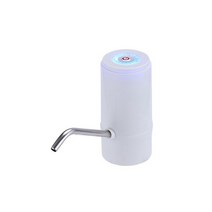 물병 펌프 전기 워터 펌프 갤런 워터 디스펜서 펌프 캠핑 주방 워크샵을위한 USB 충전, white