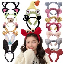 동물머리띠 놀이동산 파티 운동회 생일 놀이공원 웃긴 인싸 인생네컷 머리띠, 1개, 동물1 개구리 슬림