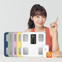 앳플리 TX 스마트 체성분 한글 대화면 체중계, 라일락