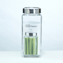 모던하우스 사각 도어 캐니스터 1.3L GA0618024, 가로: 9cm 세로: 22cm, 1개