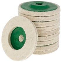 양모 연마 휠 버핑 패드 앵글 그라인더 4 인치 100mm 금속 석 유리 세라믹용 디스크 10 개, [01] 10PCS, 01 10PCS