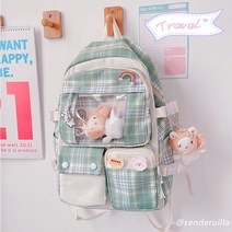 대학생책가방 여성 하라쥬크 ULZZANG 고등학교 중학교 중소 대학교 무드 백팩 3547059253