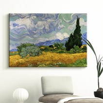더 아트 컴퍼니 빈센트 반 고흐 명화그림 인테리어 캔버스액자 80종 1-40, 16. VG-삼나무가 있는 밀밭