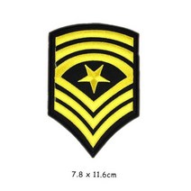 계급장 소방 경찰 군인 1+2 U s Army 엠블럼 군사 철 패치 용 의류 자수 아플리케 옷 스티커 전술 순위 독수리 완장 줄무늬