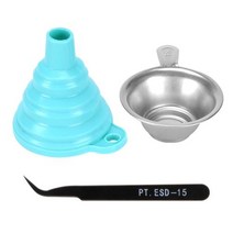 3D 프린터부품 새로운 금속 UV 수지 필터 컵 실리콘 SLA 프린터 깔때기 LCD 3d 액세서리 용 부품, blue kit