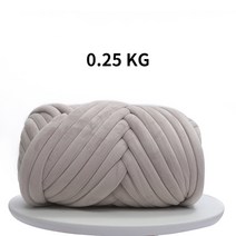 자이언트얀벨벳실 1KG 1000g Super Chunky Yarn Thick Bulky Giant Threads Roving Spinning for Hand Knit, 한개옵션1, 23 Gray 0.25KG